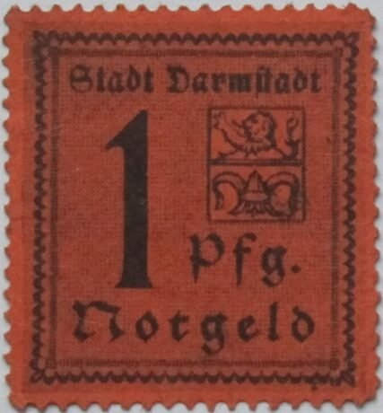 Аверс банкноты 1 fenig (Niemcy) 1920