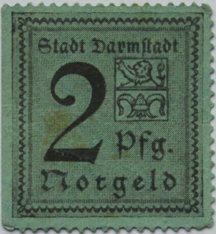 Аверс банкноты 2 fenigi (Niemcy) 1920