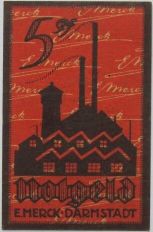 Аверс банкноты 5 fenigów Merck (Niemcy)