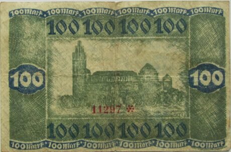 Реверс банкноты 100 марок (Германия) 1922 года