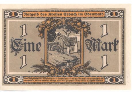 Реверс банкноты 1 marka (Niemcy) 1918