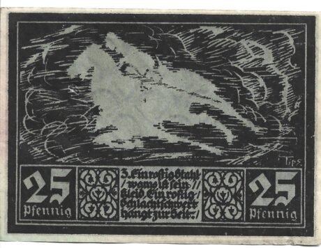 Реверс банкноты 25 fenigów Hannöverische Stiftungen (Niemcy) 1921