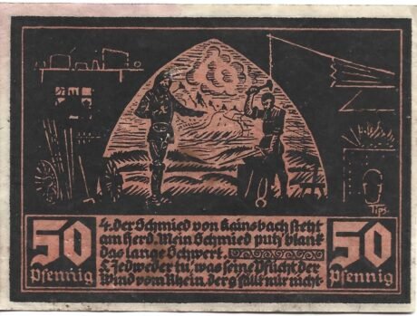 Реверс банкноты 50 fenigów Hannöverische Stiftungen (Niemcy) 1921