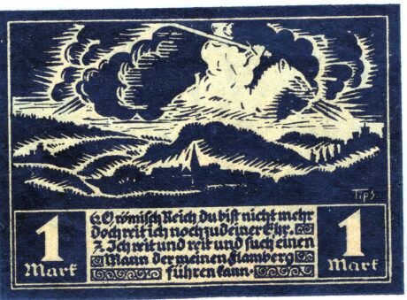 Реверс банкноты 1 marka Hannöverische Stiftungen (Niemcy) 1920