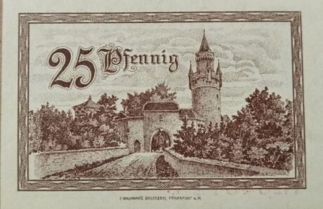 Реверс банкноты 25 пфеннигов (Германия) 1919 года