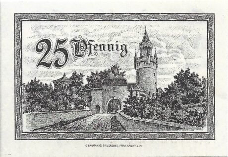 Реверс банкноты 25 fenigów (Niemcy) 1920