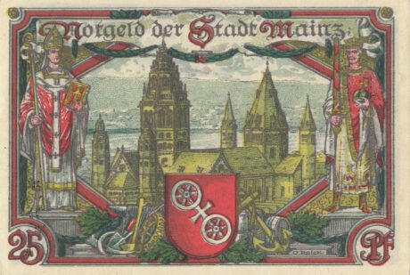 Реверс банкноты 25 fenigów (Niemcy) 1921