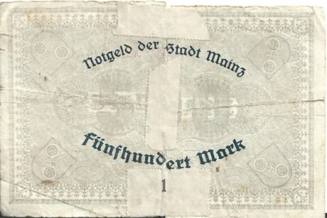 Реверс банкноты 500 marek (Niemcy) 1922