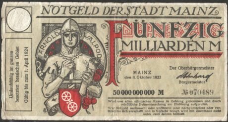 Аверс банкноты 50000000000 marek (Niemcy) 1923