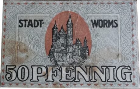 Реверс банкноты 50 fenigów (Niemcy) 1919