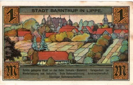 Реверс банкноты 1 marka (Niemcy) 1921