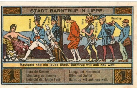 Реверс банкноты 1 marka (Niemcy) 1921