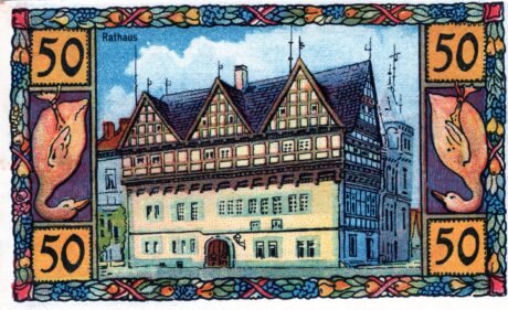 Реверс банкноты 50 fenigów (Niemcy) 1921