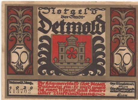 Аверс банкноты 50 fenigów (Niemcy) 1920