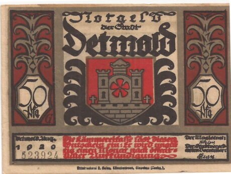 Аверс банкноты 50 fenigów (Niemcy) 1920