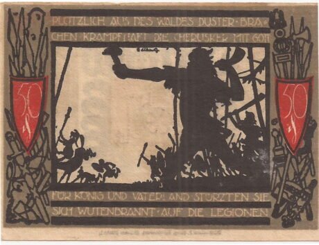 Реверс банкноты 50 fenigów (Niemcy) 1920