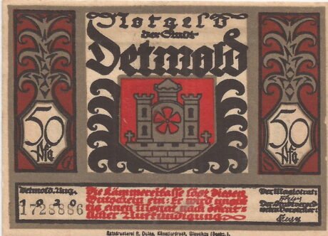 Аверс банкноты 50 fenigów (Niemcy) 1920