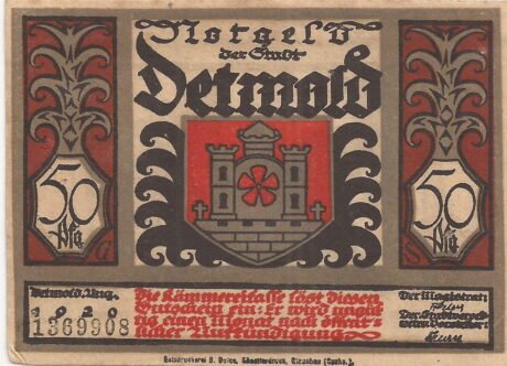 Аверс банкноты 50 fenigów (Niemcy) 1920