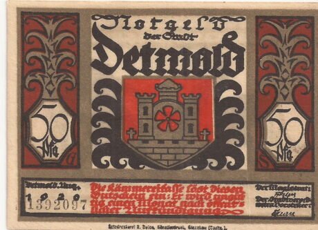 Аверс банкноты 50 fenigów (Niemcy) 1920