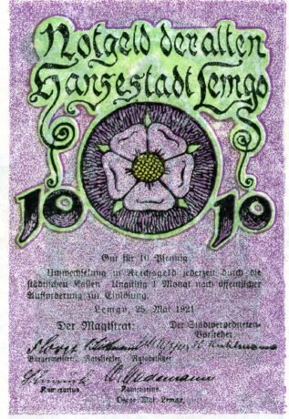 Аверс банкноты 10 fenigów (Niemcy) 1921