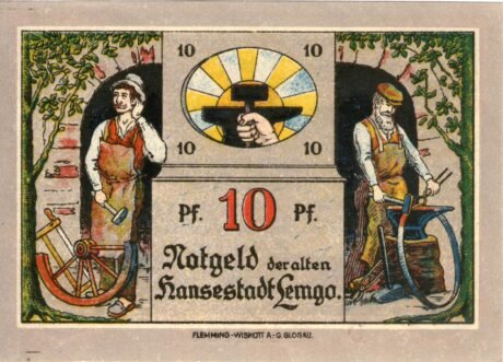 Реверс банкноты 10 пфеннигов (Германия) 1921 года