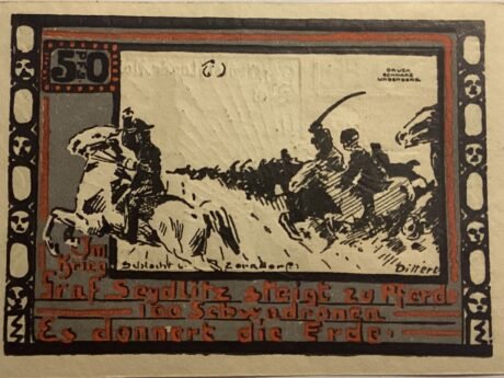 Реверс банкноты 50 fenigów Ohlau (Niemcy) 1921