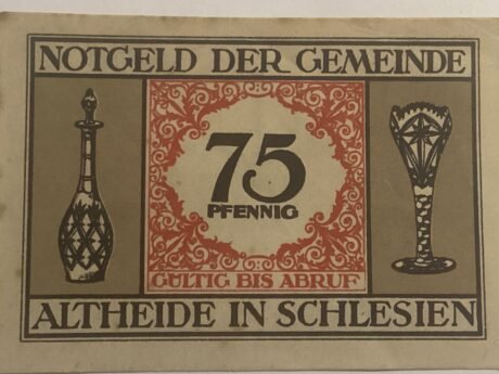 Аверс банкноты 75 пфеннигов (Германия) 1920 года