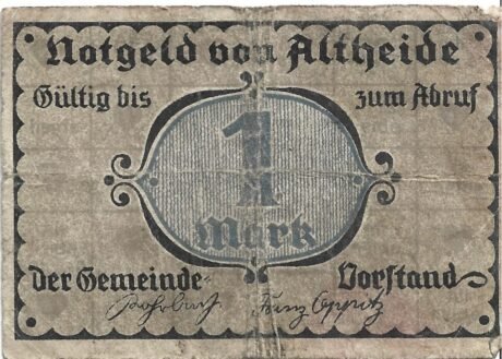 Аверс банкноты 1 marka (Niemcy)