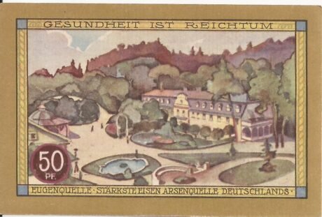 Реверс банкноты 50 fenigów (Niemcy) 1921