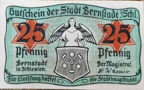 Аверс банкноты 25 пфеннигов (Германия) 1920 года