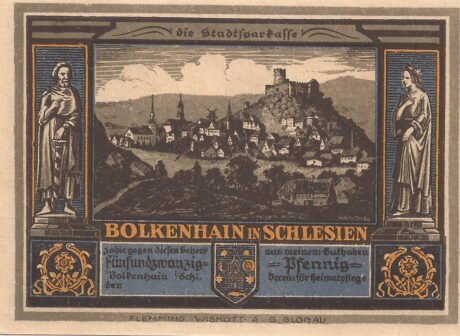 Аверс банкноты 25 fenigów Stadtsparkasse (Niemcy) 1922