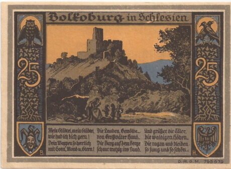 Реверс банкноты 25 fenigów Stadtsparkasse (Niemcy) 1922