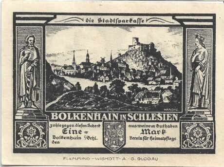 Аверс банкноты 1 marka Stadtsparkasse (Niemcy)