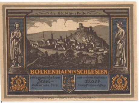 Аверс банкноты 2 znaki Stadtsparkasse (Niemcy) 1922