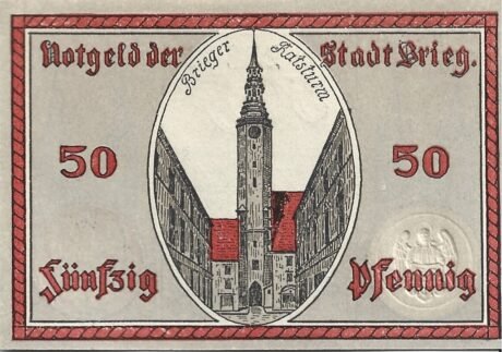 Реверс банкноты 50 fenigów (Niemcy) 1921