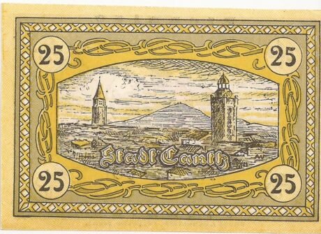 Реверс банкноты 25 пфеннигов (Германия) 1920 года