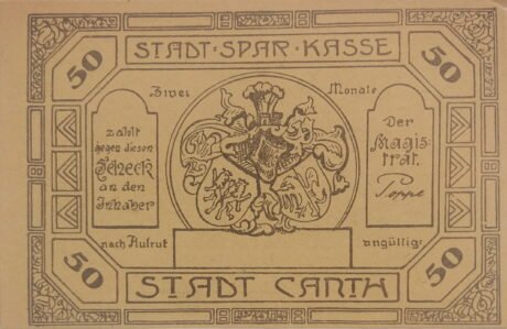 Аверс банкноты 50 fenigów (Niemcy)