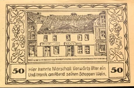 Реверс банкноты 50 fenigów (Niemcy) 1920