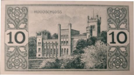 Реверс банкноты 10 fenigów (Niemcy) 1920