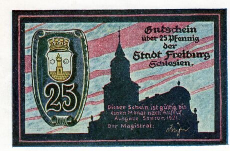 Аверс банкноты 25 пфеннигов (Германия) 1921 года