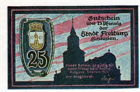 Аверс банкноты 25 fenigów (Niemcy) 1921