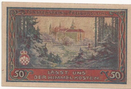 Реверс банкноты 50 fenigów (Niemcy) 1921