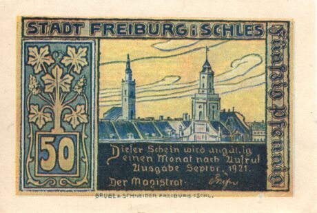 Аверс банкноты 50 пфеннигов (Германия) 1921 года