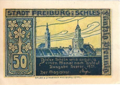 Аверс банкноты 50 пфеннигов (Германия) 1921 года