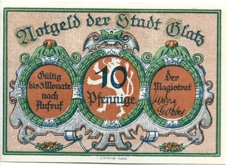 Аверс банкноты 10 fenigów (Niemcy)