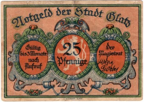 Аверс банкноты 25 пфеннигов (Германия)