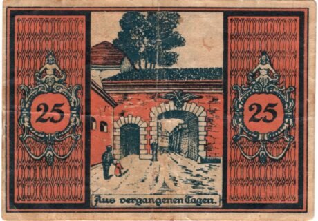 Реверс банкноты 25 пфеннигов (Германия)