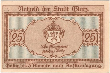 Аверс банкноты 25 пфеннигов (Германия)