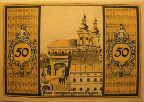 Реверс банкноты 50 fenigów (Niemcy)