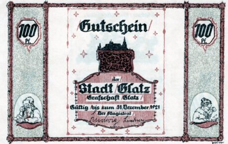 Аверс банкноты 100 пфеннигов (Германия) 1921 года